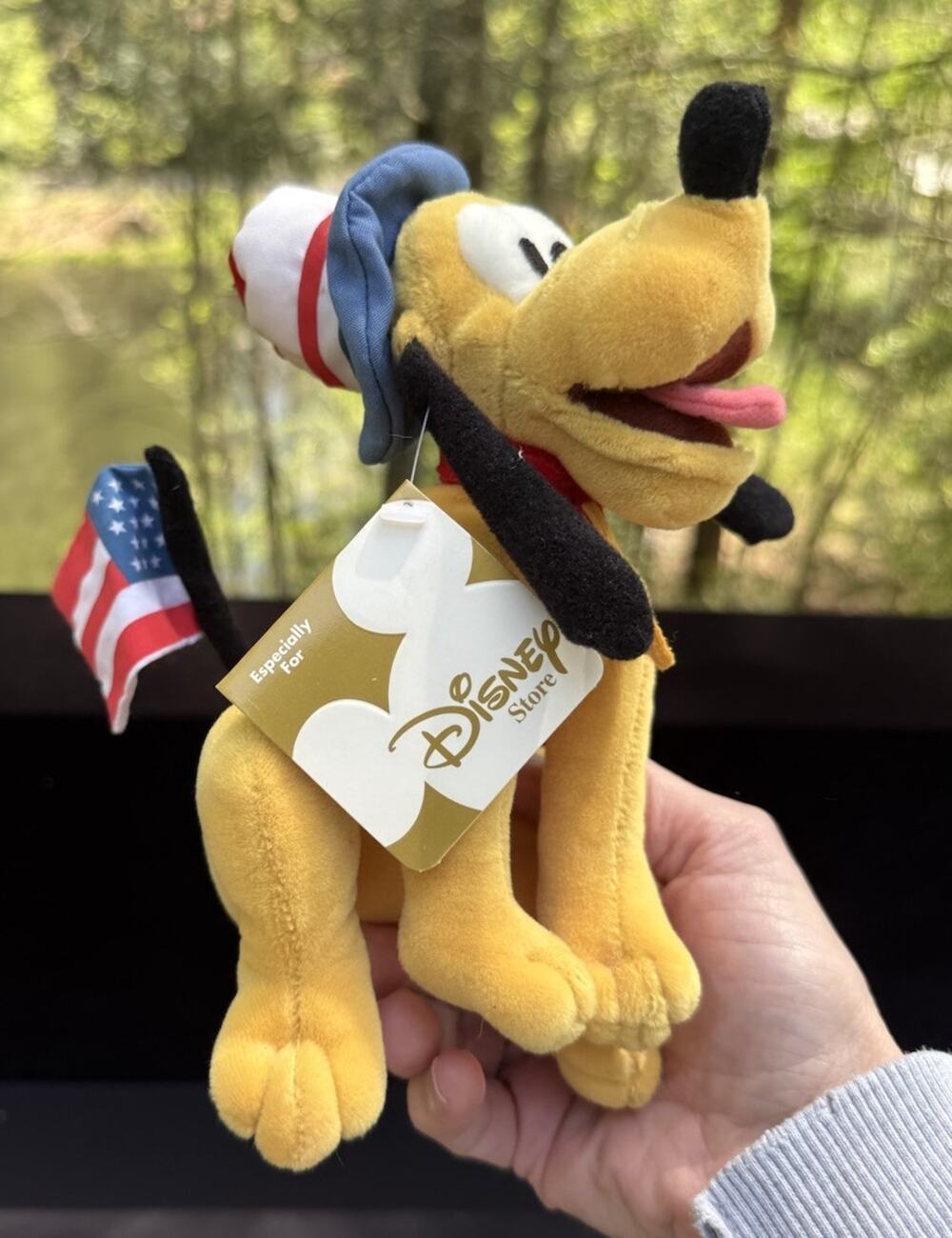Vtg 1990s Disney Store 4th of July Patriotic Pluto Plush American Flag Hat MWT